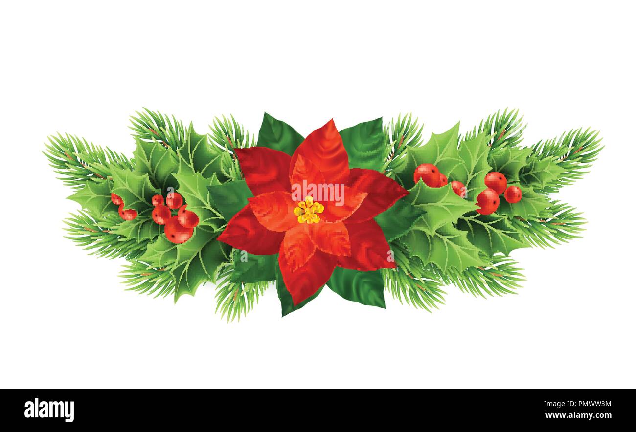 Arbol de navidad flor de pascua roja Imágenes recortadas de stock - Alamy