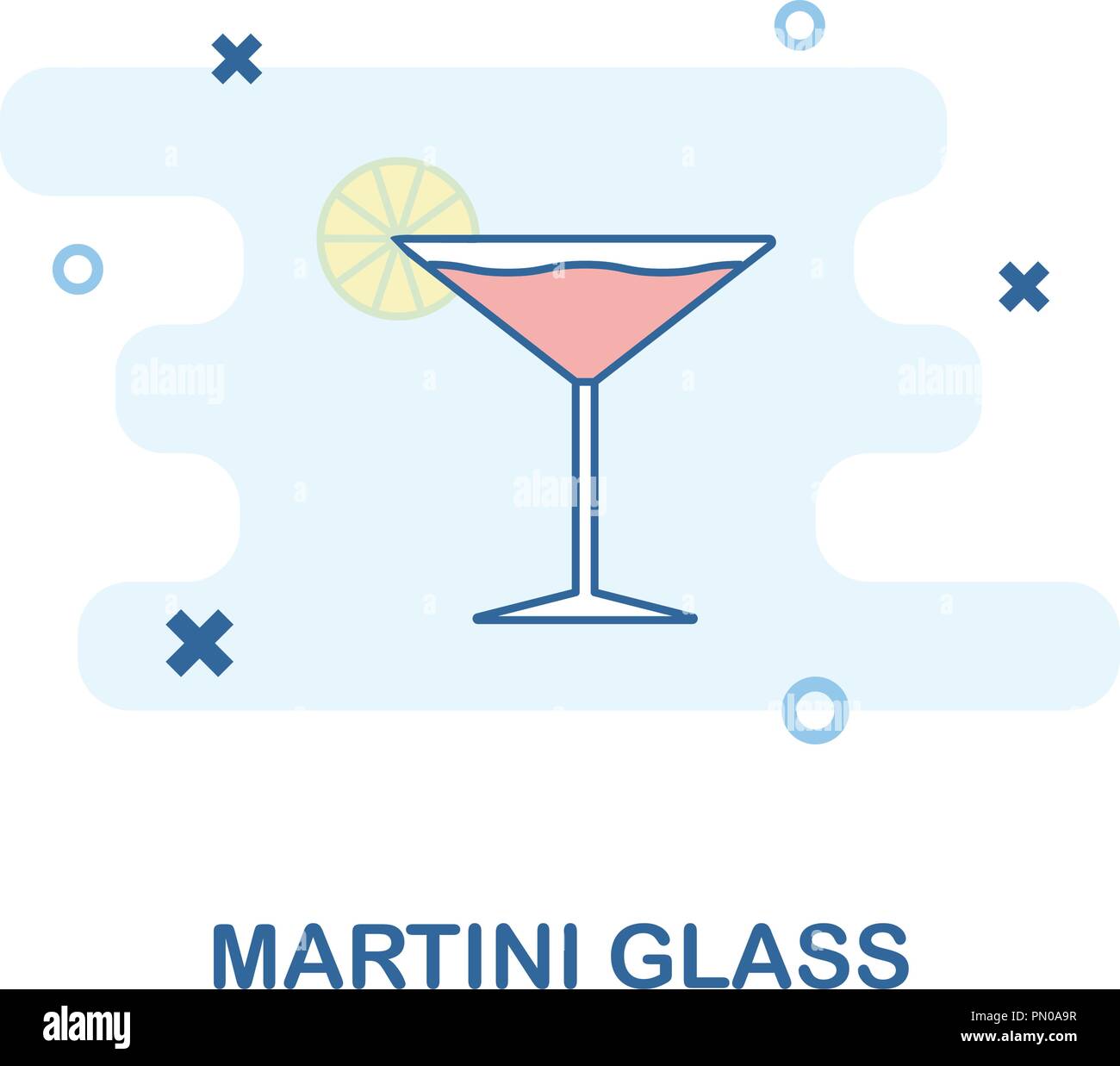 Copa de Martini icono creativo en color. Elemento simple ilustración