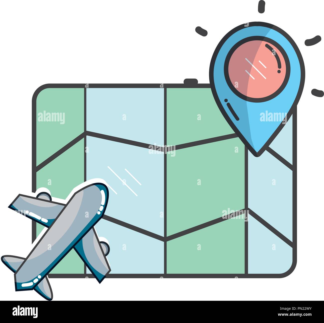 Viajes y vacaciones dibujos animados Imagen Vector de stock - Alamy
