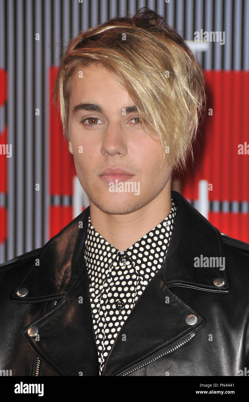 Justin Bieber en los MTV Video Music Awards 2015 celebrado en el teatro de Microsoft en Los Angeles, CA el domingo, 30 de agosto de 2015.Foto por PRPP PRPP PictureLux / Archivo de referencia # 32704 030PRPP01 para uso editorial sólo - Todos los derechos reservados Foto de stock