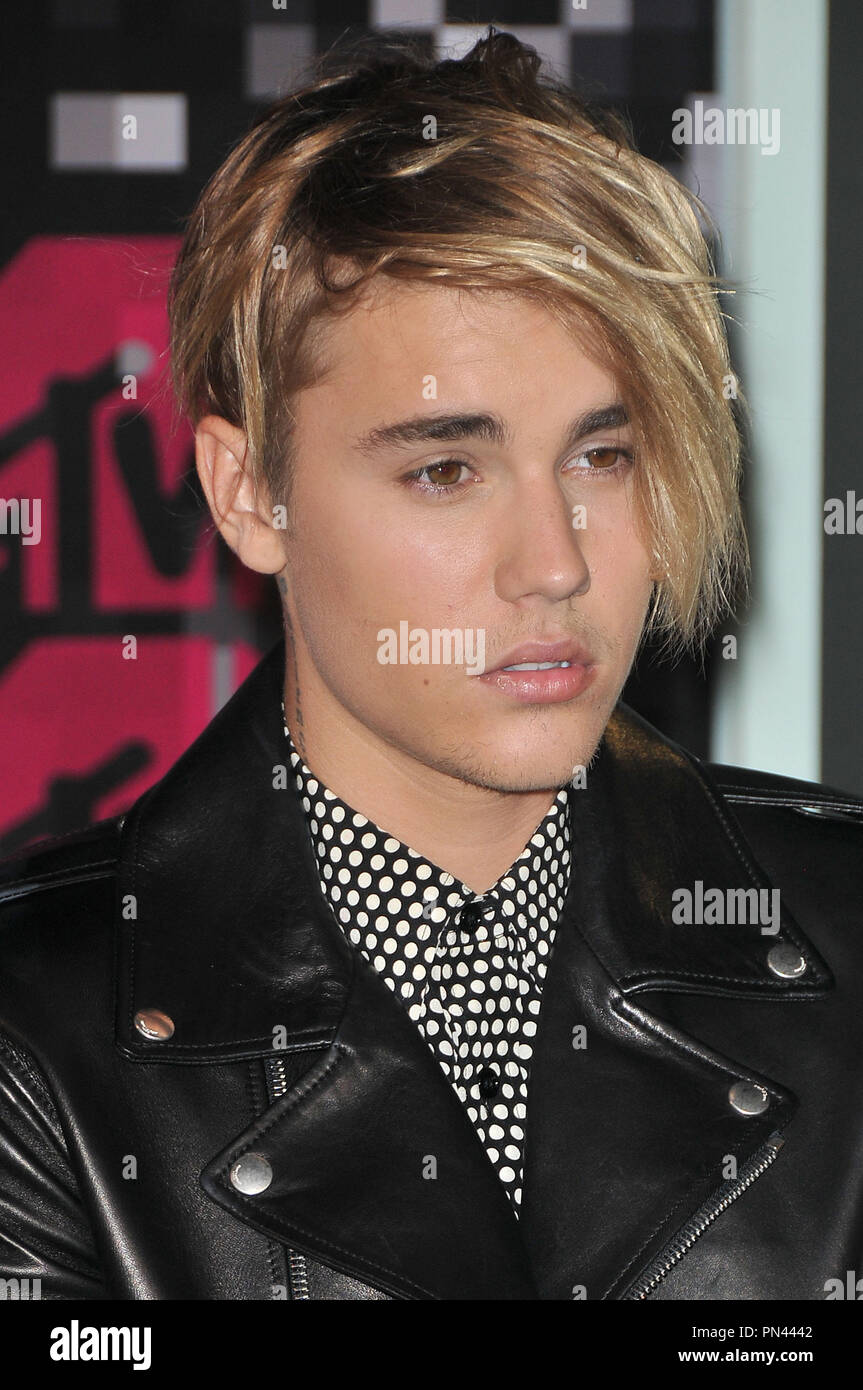 Justin Bieber en los MTV Video Music Awards 2015 celebrado en el teatro de Microsoft en Los Angeles, CA el domingo, 30 de agosto de 2015.Foto por PRPP PRPP PictureLux / Archivo de referencia # 32704 031PRPP01 para uso editorial sólo - Todos los derechos reservados Foto de stock