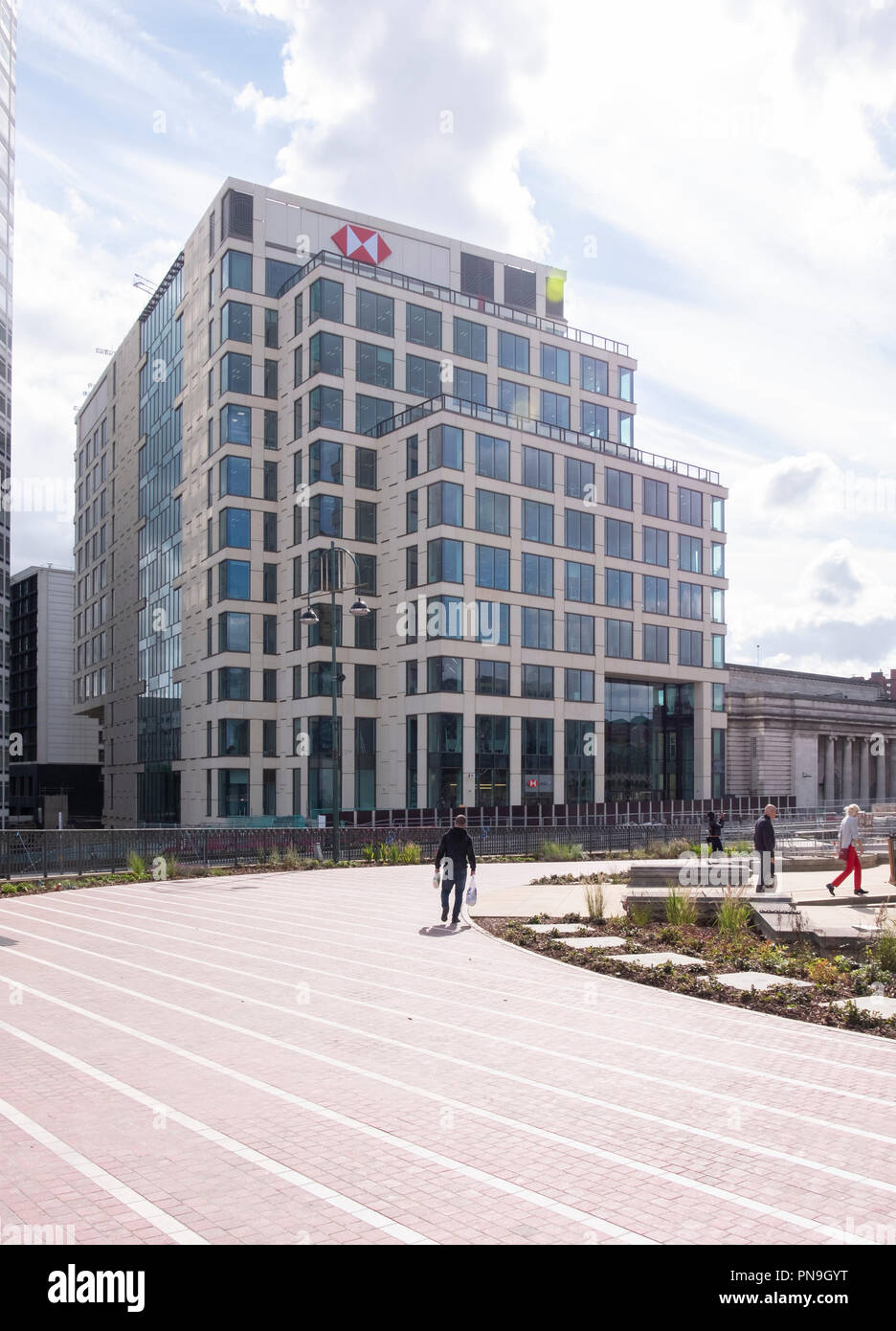 La sede de HSBC en el centro de Birmingham, Inglaterra. Foto de stock