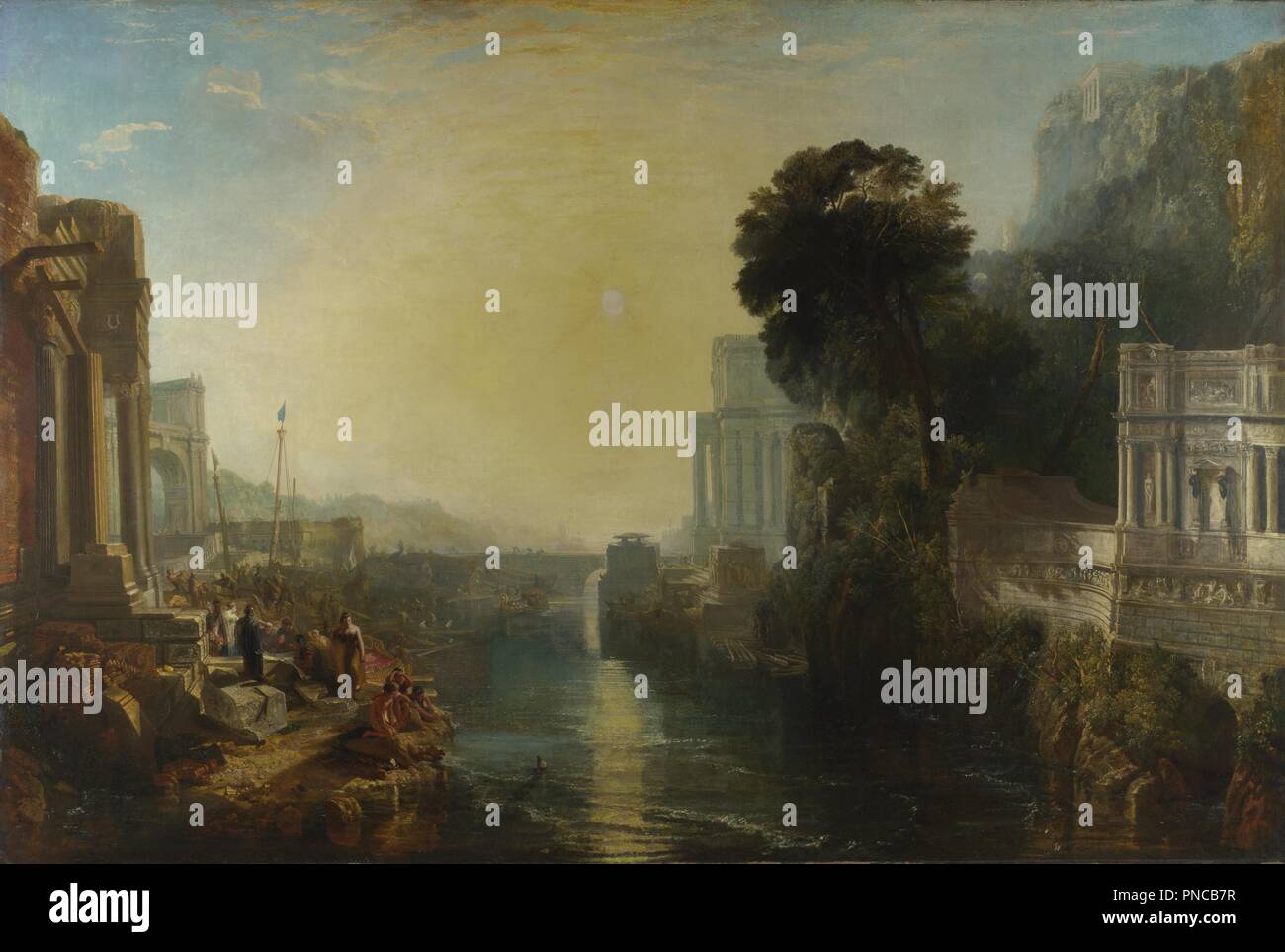 Dido construyendo Cartago. Fecha/período: 1815. La pintura. La pintura. Autor: J. M. W. Turner. Foto de stock