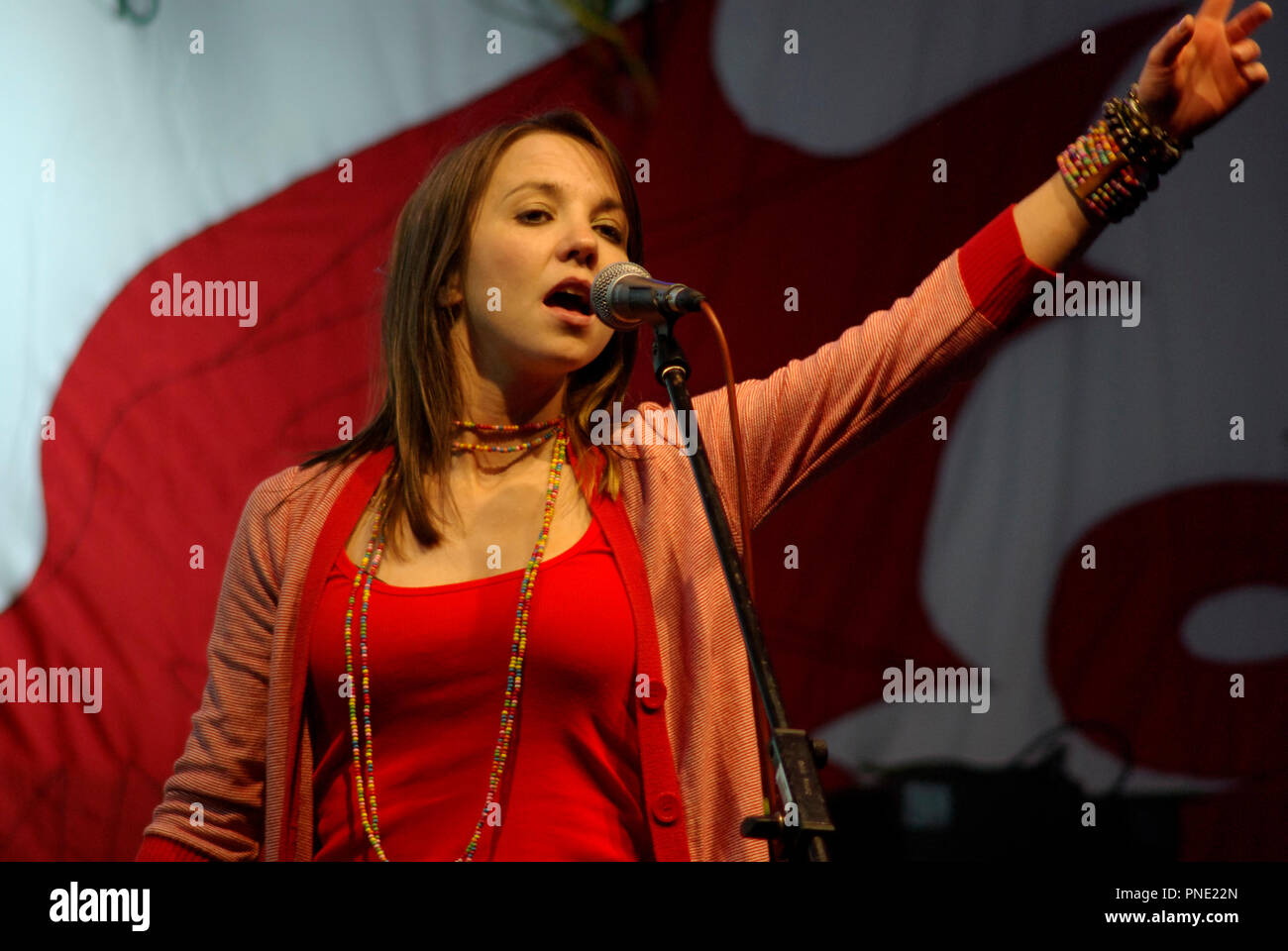 La cantante galesa Meinir Gwilym Foto de stock