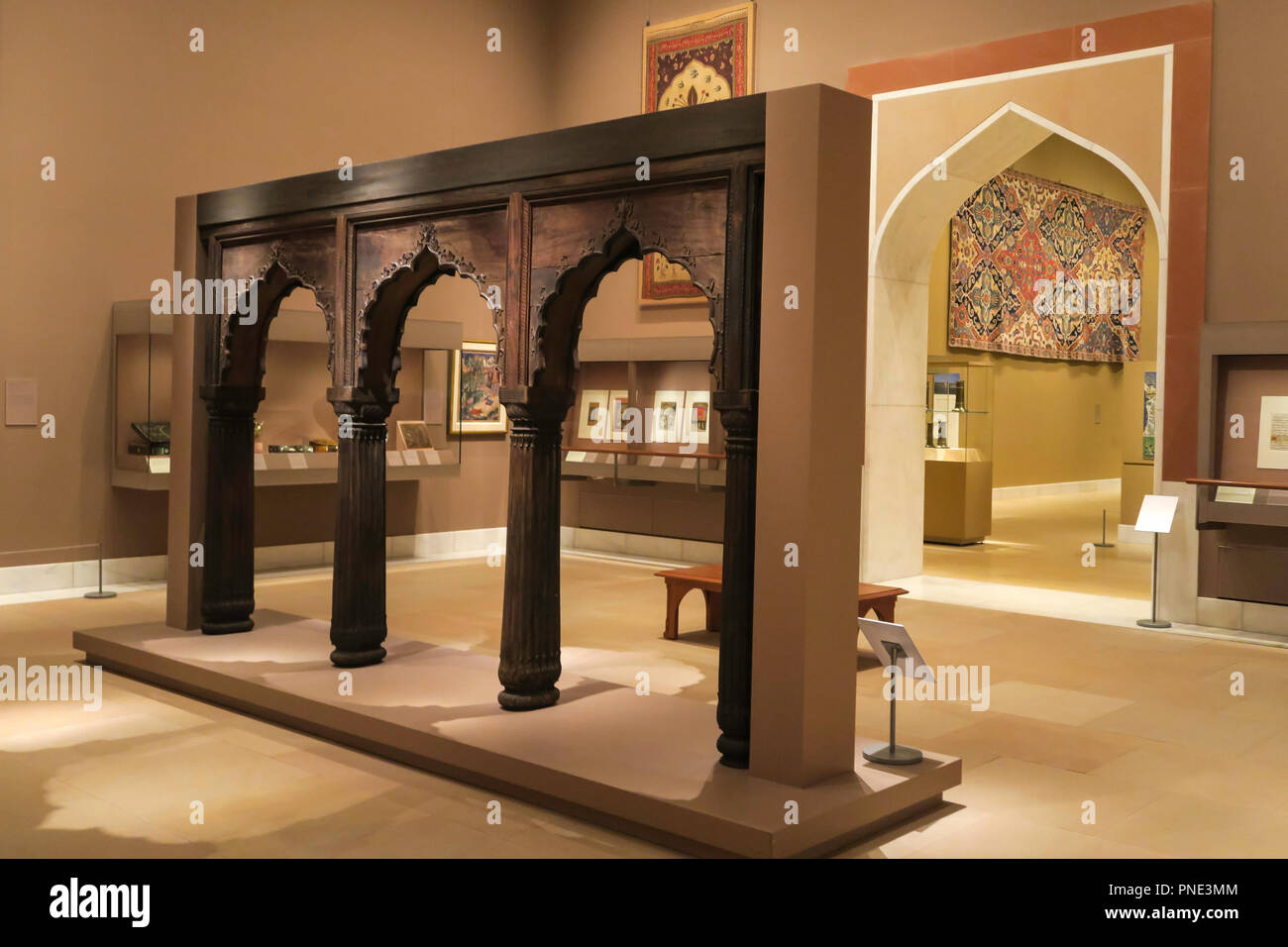 Posteriormente Galerías del sur de Asia en el Metropolitan Museum of Art, Nueva York, EE.UU. Foto de stock