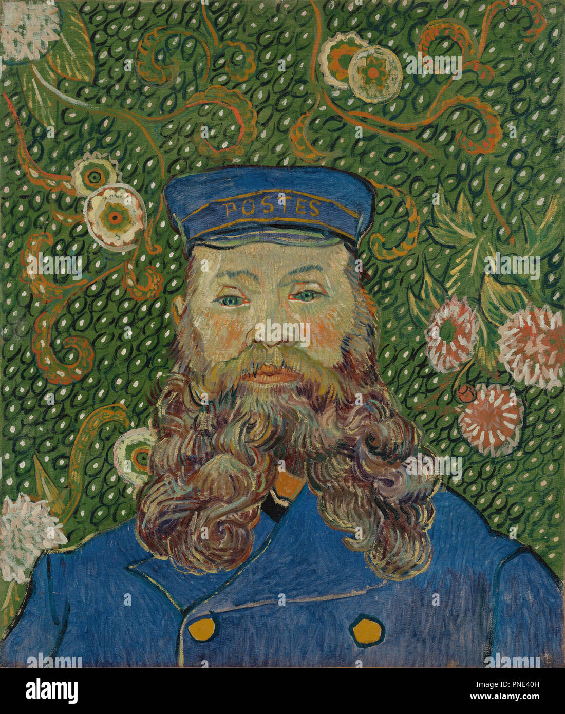 Retrato de Joseph Roulin / Retrato de Joseph Roulin. Fecha/período: 1889. La pintura. Óleo sobre lienzo. Altura: 64,4 cm (25,3"); ancho: 55,2 cm (21.7"). Autor: Vincent van Gogh. VAN GOGH, Vincent. Foto de stock