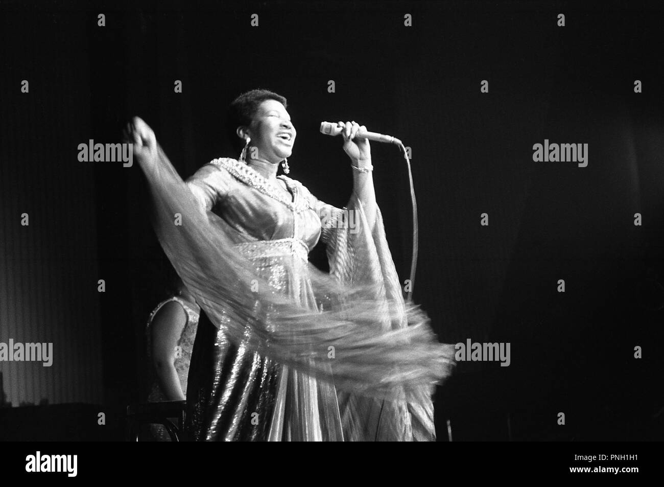 Concierto de Aretha Franklin en Olimpia, 1971 Foto de stock