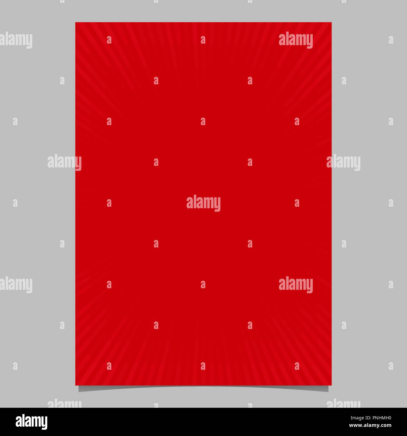 Degradado de rojo ray burst Plantilla de folleto - vector abstracto fondo de página Ilustración del Vector