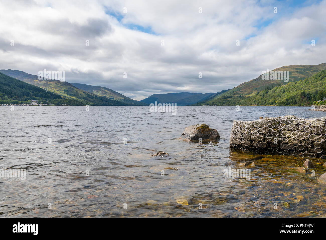 Loch ganan, Escocia Foto de stock