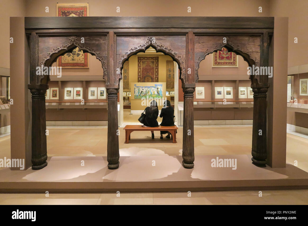 Posteriormente Galerías del sur de Asia en el Metropolitan Museum of Art, Nueva York, EE.UU. Foto de stock