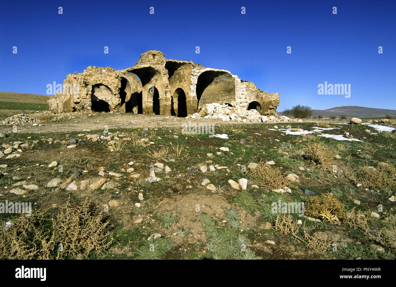 Caravasar de Tepesidelik nad. Aksaray.Capadocia.Turquia. Foto de stock