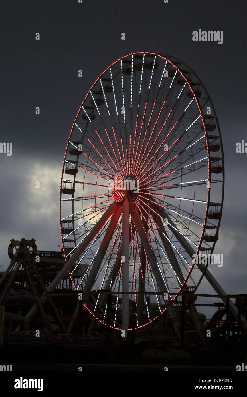 La rueda gigante noria en Morey's Piers, Wildwood, Nueva Jersey, EE.UU. Foto de stock