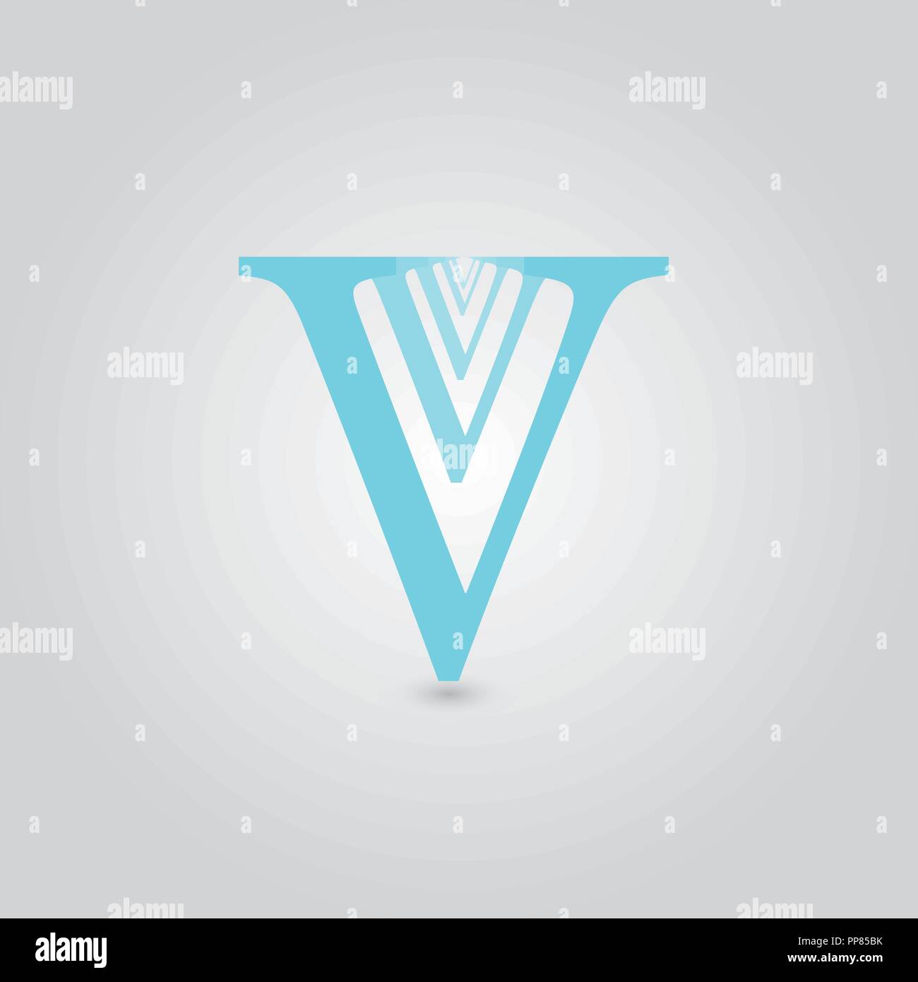 Ilustración Vectorial De Un Logotipo Con La Letra V Repite