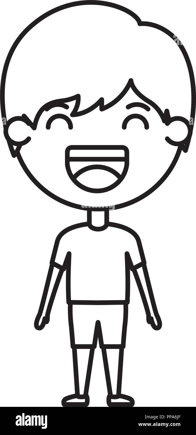 Hombre feliz kawaii personaje de dibujos animados Imagen Vector de stock -  Alamy