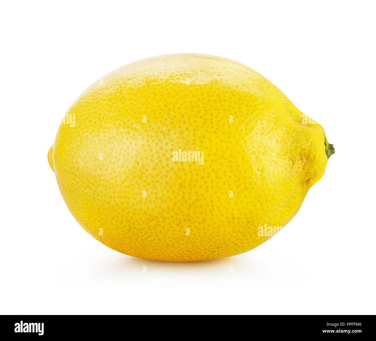 Limón madura sobre un fondo blanco. Foto de stock