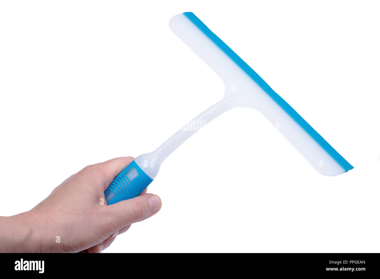 Un squeegee o squilgee, herramienta con una cuchilla de caucho liso y