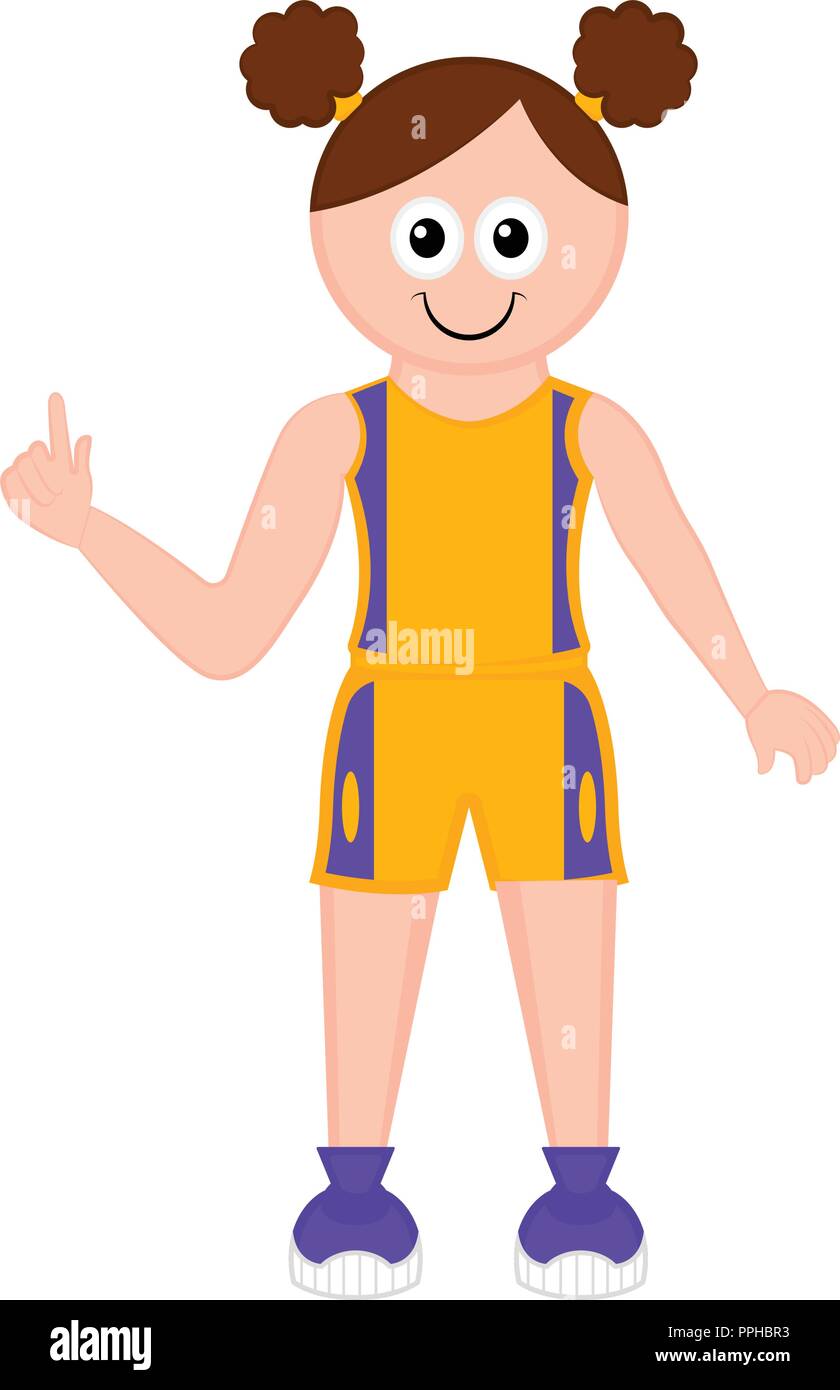 Chica Deportista Aislado Personaje De Dibujos Animados Imagen Vector De Stock Alamy 8677