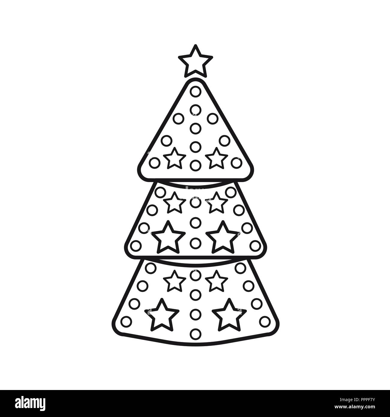 Árbol de Navidad, el icono de línea vectorial sobre un fondo blanco Imagen Vector de stock - Alamy Árbol de Navidad, el icono de línea vectorial sobre un fondo blanco Imagen Vector de stock - Alamy