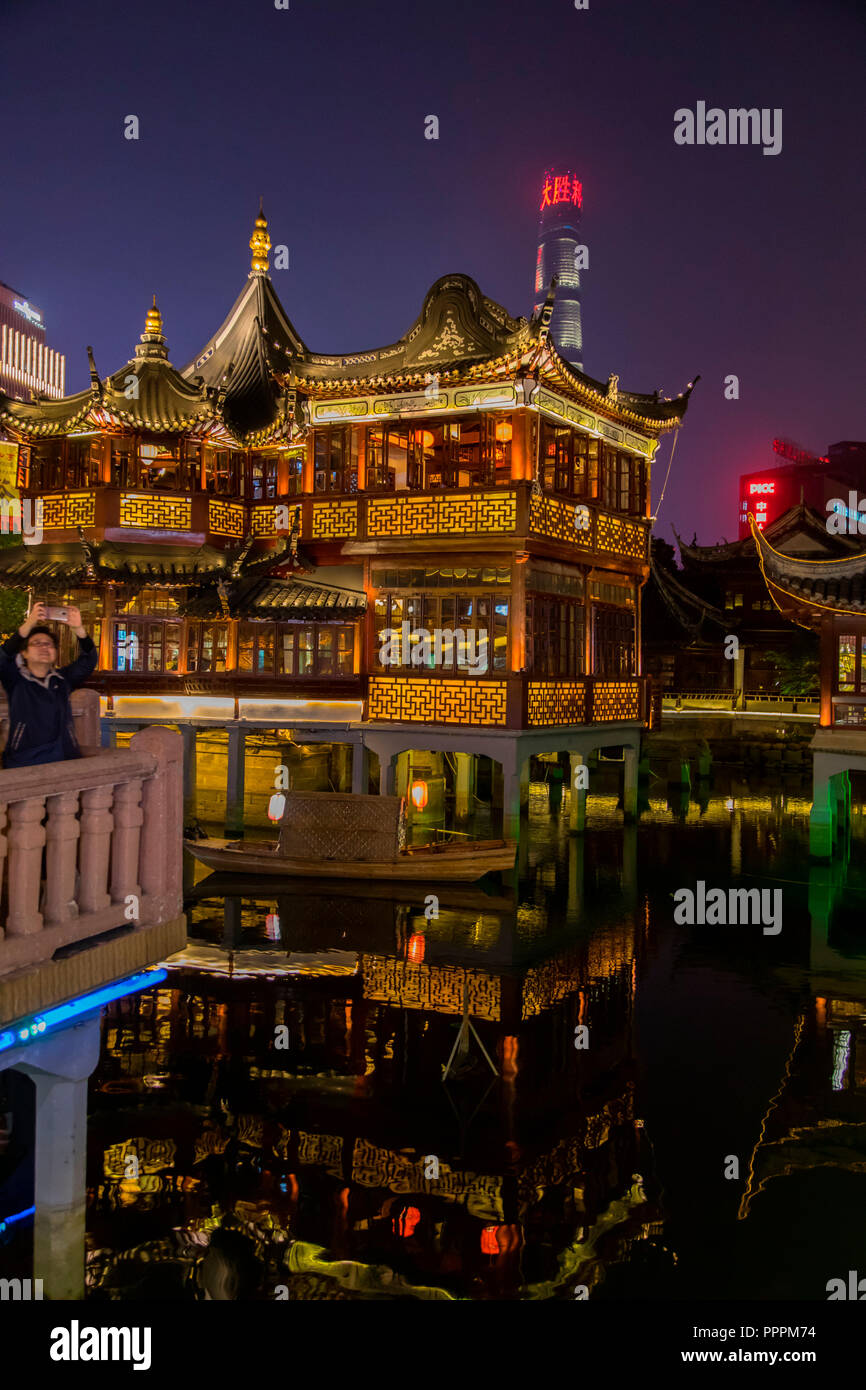 Templo District, Shanghai, Shanghai, China Shi Foto de stock