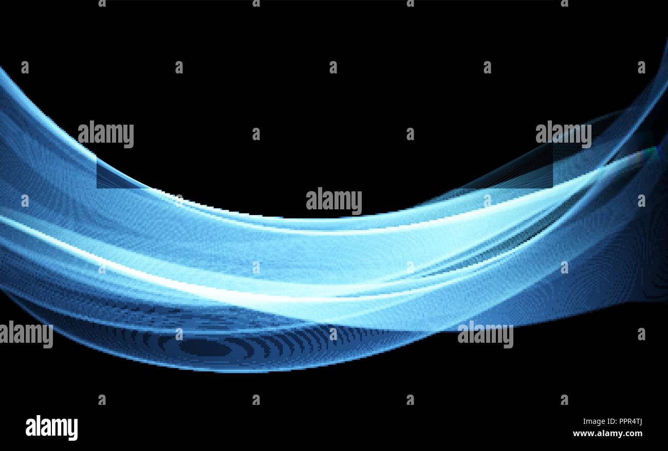Resumen de vectores de color azul brillante elemento wave design Ilustración del Vector