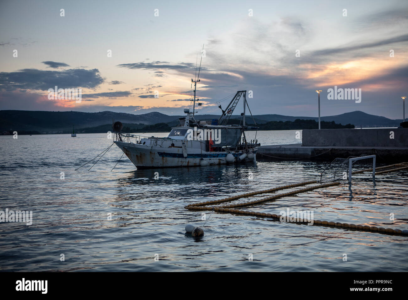 Fischer boot en Kroatien Foto de stock