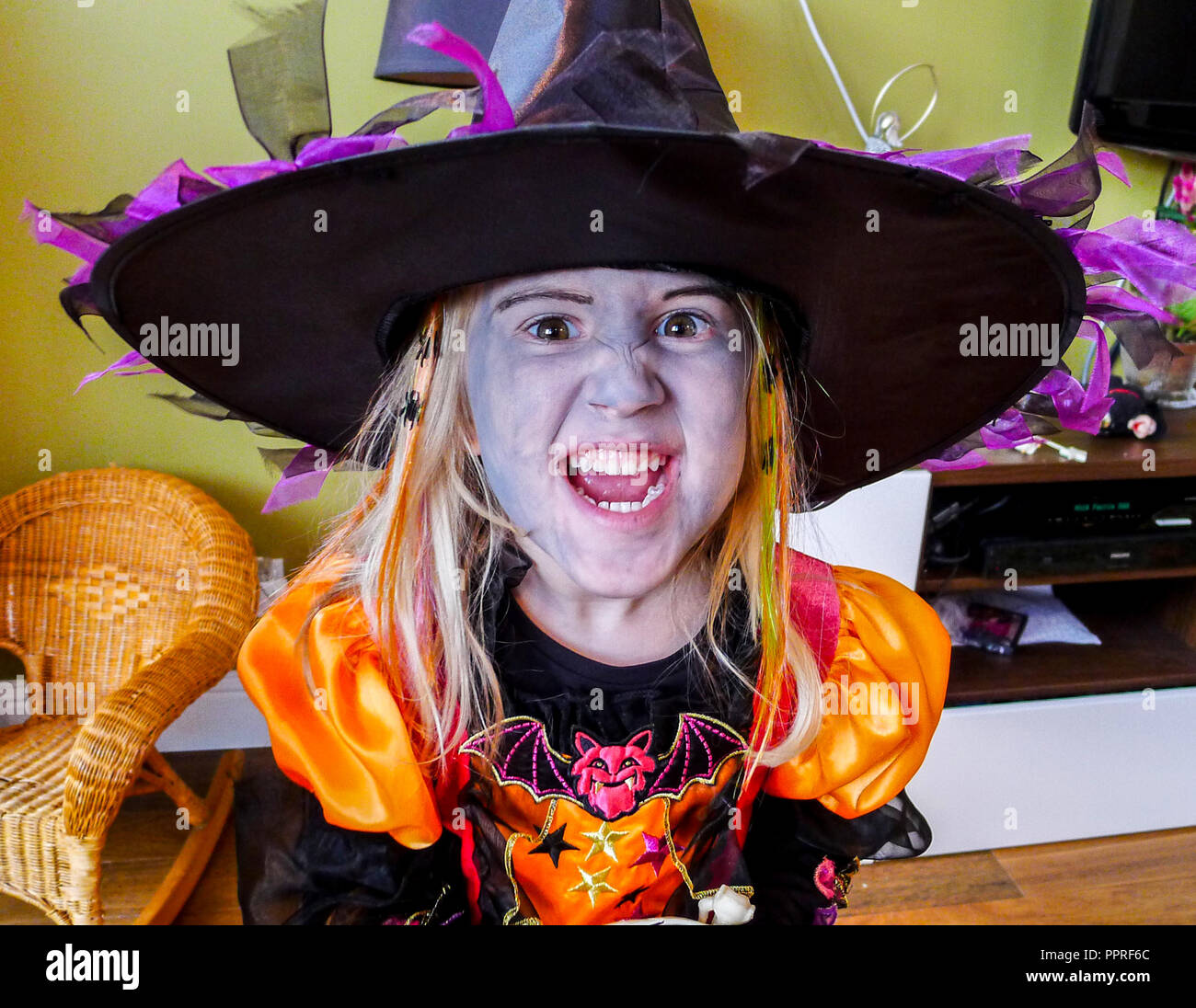 Chico niña, vestida con un traje de Halloween de Brujas, vestida de negro, sombrero de bruja bruja Halloween Disfraces Fotografía de stock - Alamy Chico niña, vestida con un traje de Halloween de Brujas, vestida de negro, sombrero de bruja bruja Halloween Disfraces Fotografía de stock - Alamy