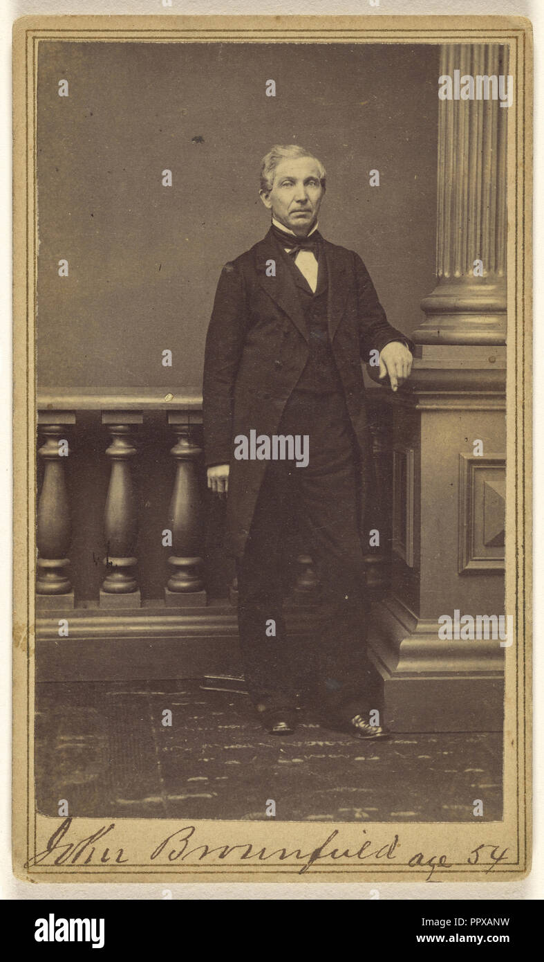 Juan 54; edad Brownfield Gibbon, American, Activa 1860, 1870 - 1875; Albúmina imprimir plata Foto de stock