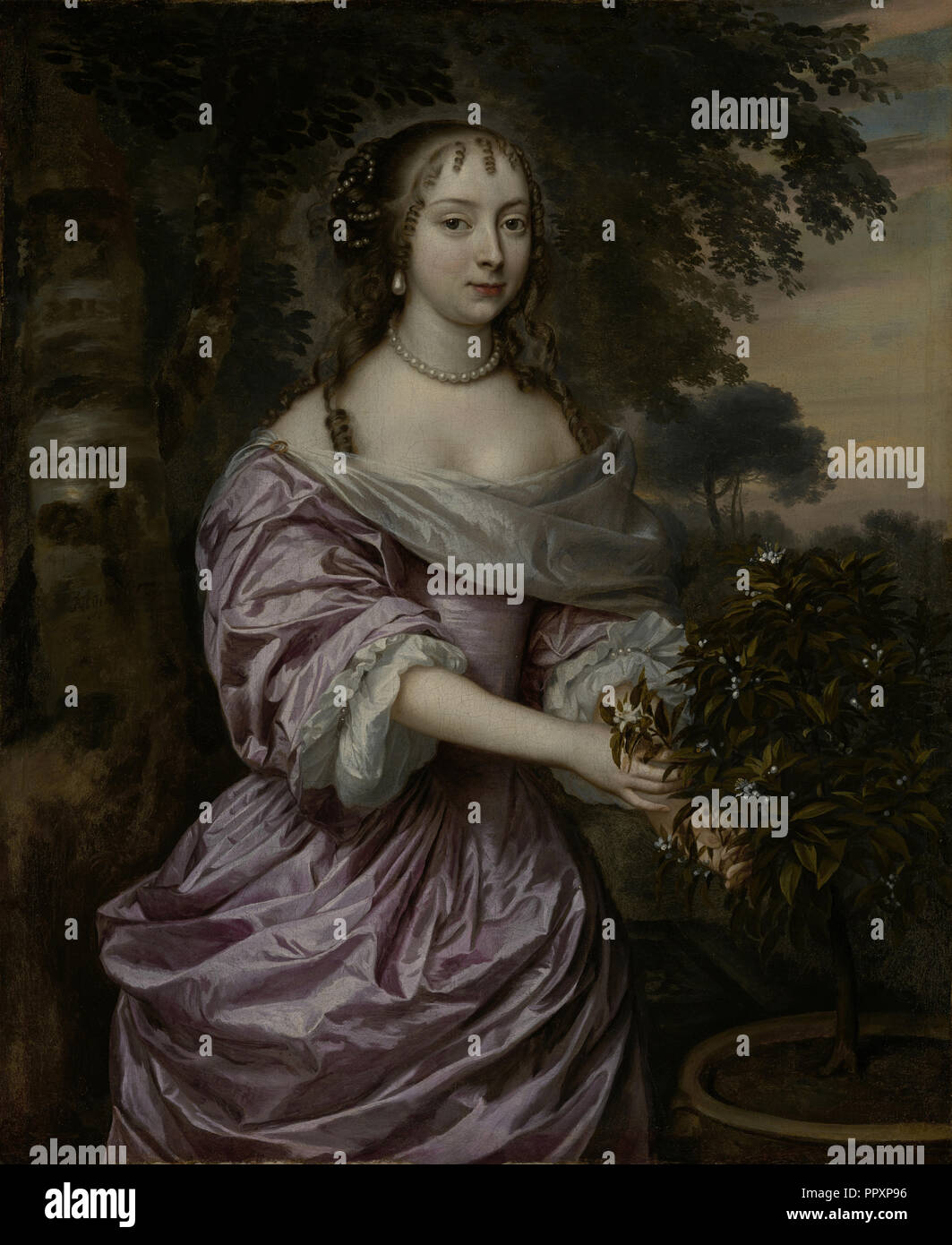Retrato de una mujer; Jan Mytens, Holandés, alrededor de 1614 - 1670, 1660; Óleo sobre lienzo, 69,9 x 57,2 cm, 27 de 1,2 x 1,2 en 22 Foto de stock
