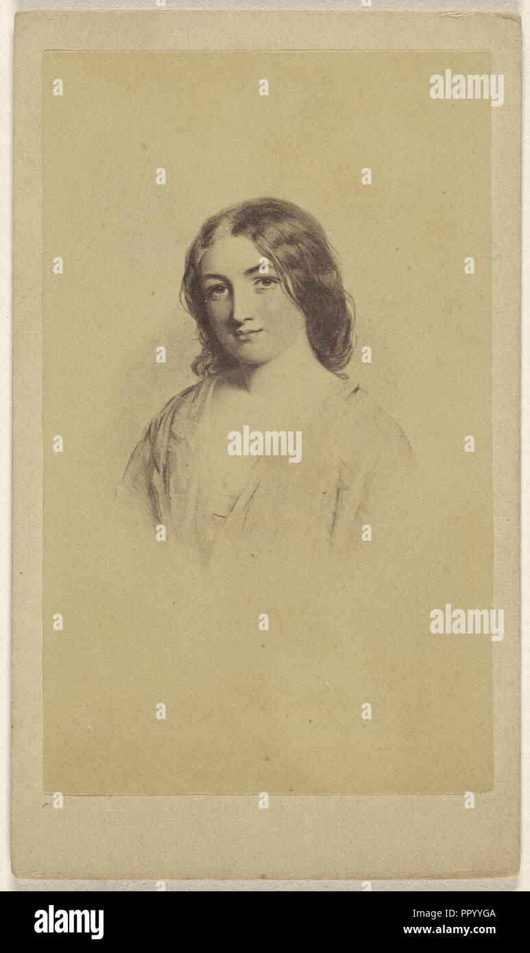 Bonnie Lassie copia de un aguatinta; alrededor de 1865; Albúmina imprimir plata Foto de stock