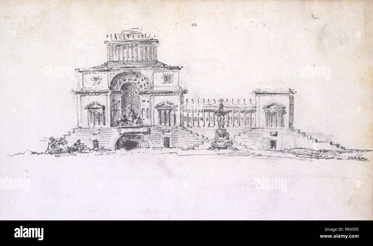 Recueil de morceaux d'Architecture et de buzos de antigüedades monumens fragmens fait en Italie par Joseph Marie Peyre arquitecto Foto de stock