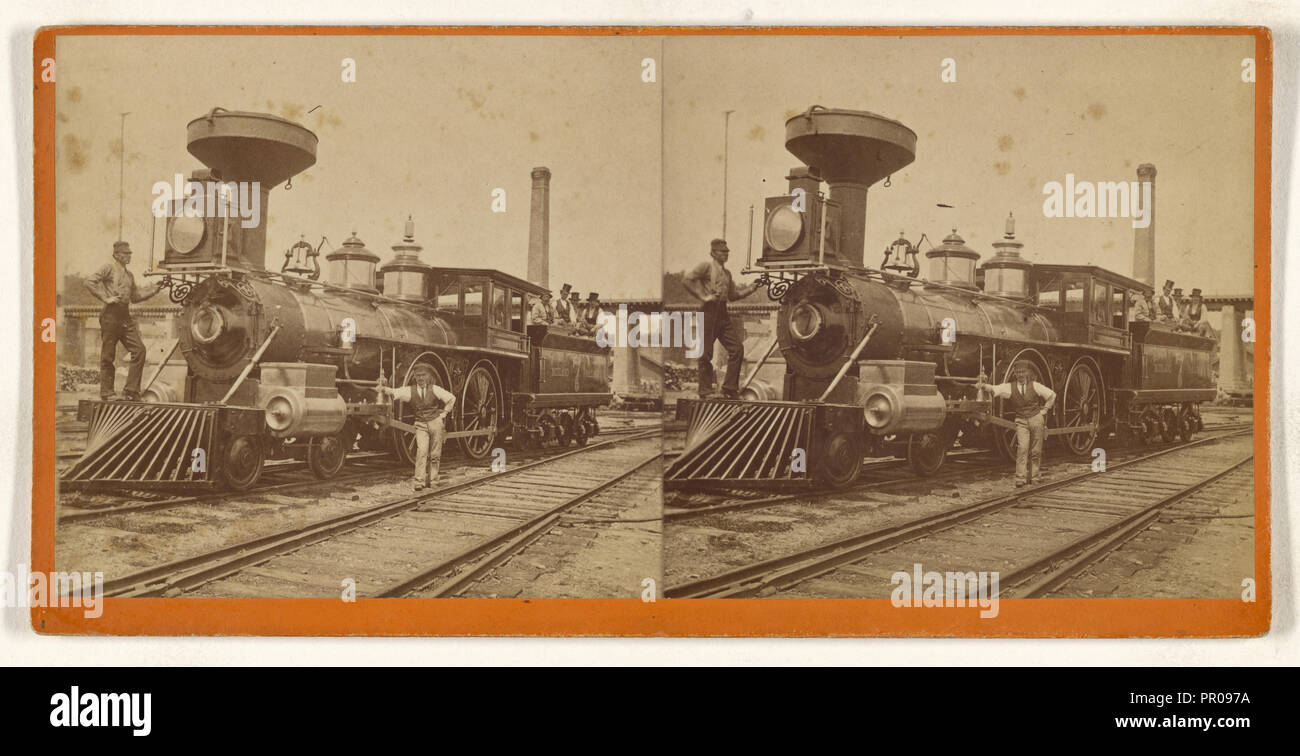 Ferrocarril Midland, probablemente más tarde Owego-Midland R.R; American;  aproximadamente 1870; Albúmina imprimir plata Fotografía de stock - Alamy
