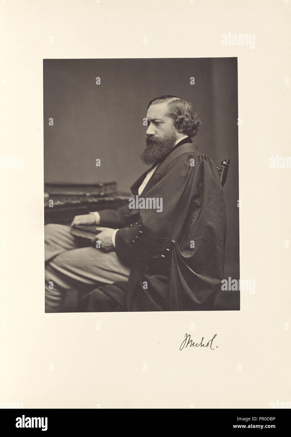 John Nichol, B.A., Oxon, Profesor de Lengua y Literatura Inglesa; Thomas Annan, Scottish,1829 - 1887, Glasgow, Escocia Foto de stock