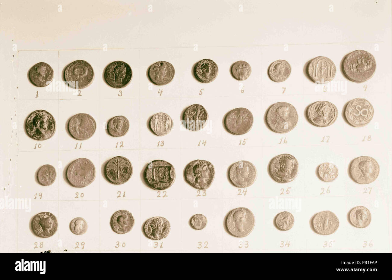 Monedas antiguas de 1898, Oriente Medio Foto de stock