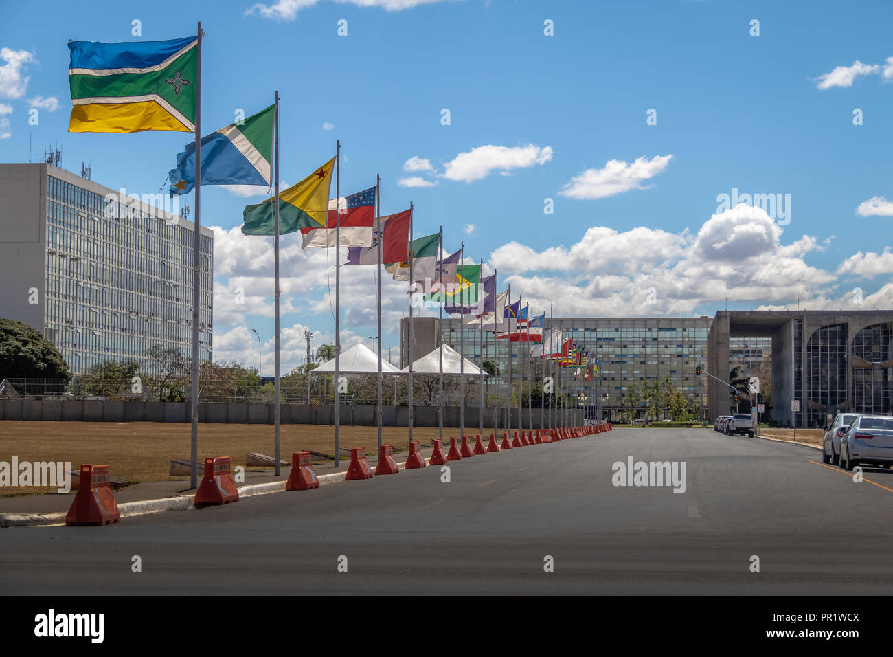 Los Estados Lane (Alameda dos Estados) - Brasilia, Distrito Federal, Brasil Foto de stock