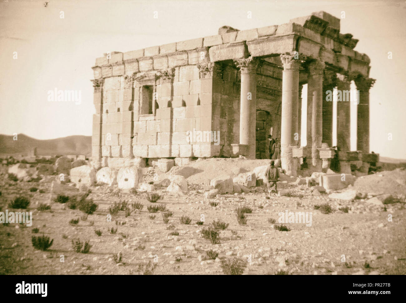 Palmyra (Tadmor). Bien conservado templo de la madre del rey. 1900, de Siria, de Tadmur Foto de stock