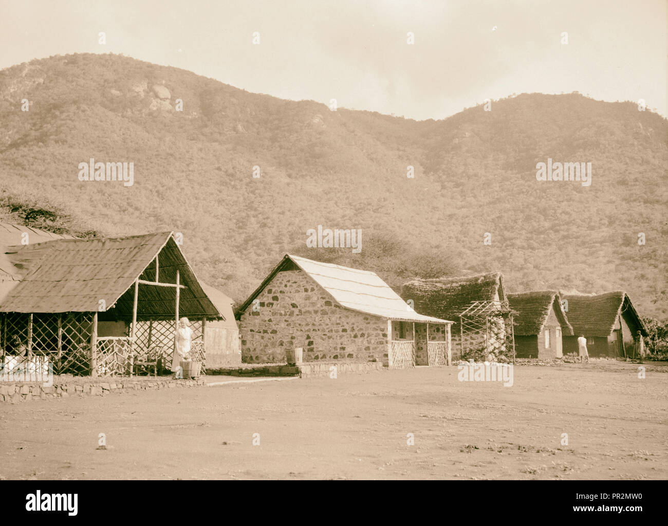 Colonia de Kenia. Namanga, sur de la reserva de caza. Namanga River Camp Hotel. En 1936, Kenya, Namanga Foto de stock