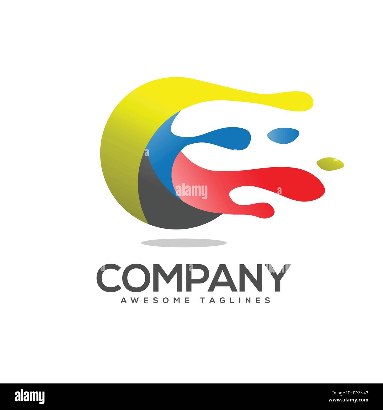 Círculo de arte colorido vector logo. Colorido logotipo circular abstracta.  Presentación dinámica forma líquida. arte abstracto la pintura abstracta  círculo Logo Design Imagen Vector de stock - Alamy