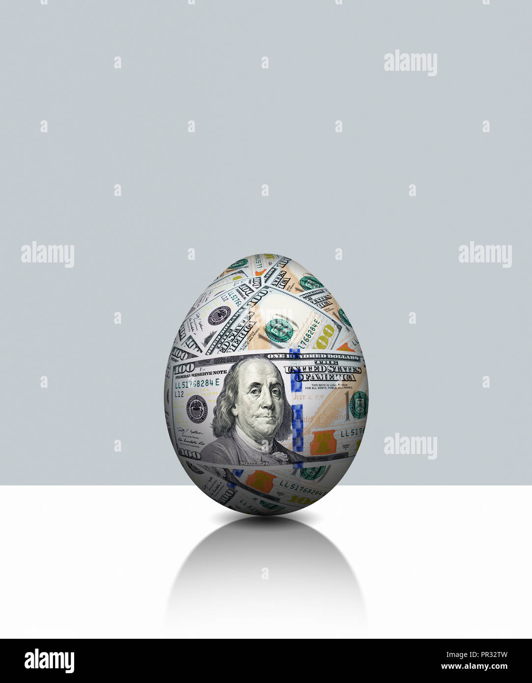 Divisa Global, huevo realizados desde los USD $100 Dollar Foto de stock