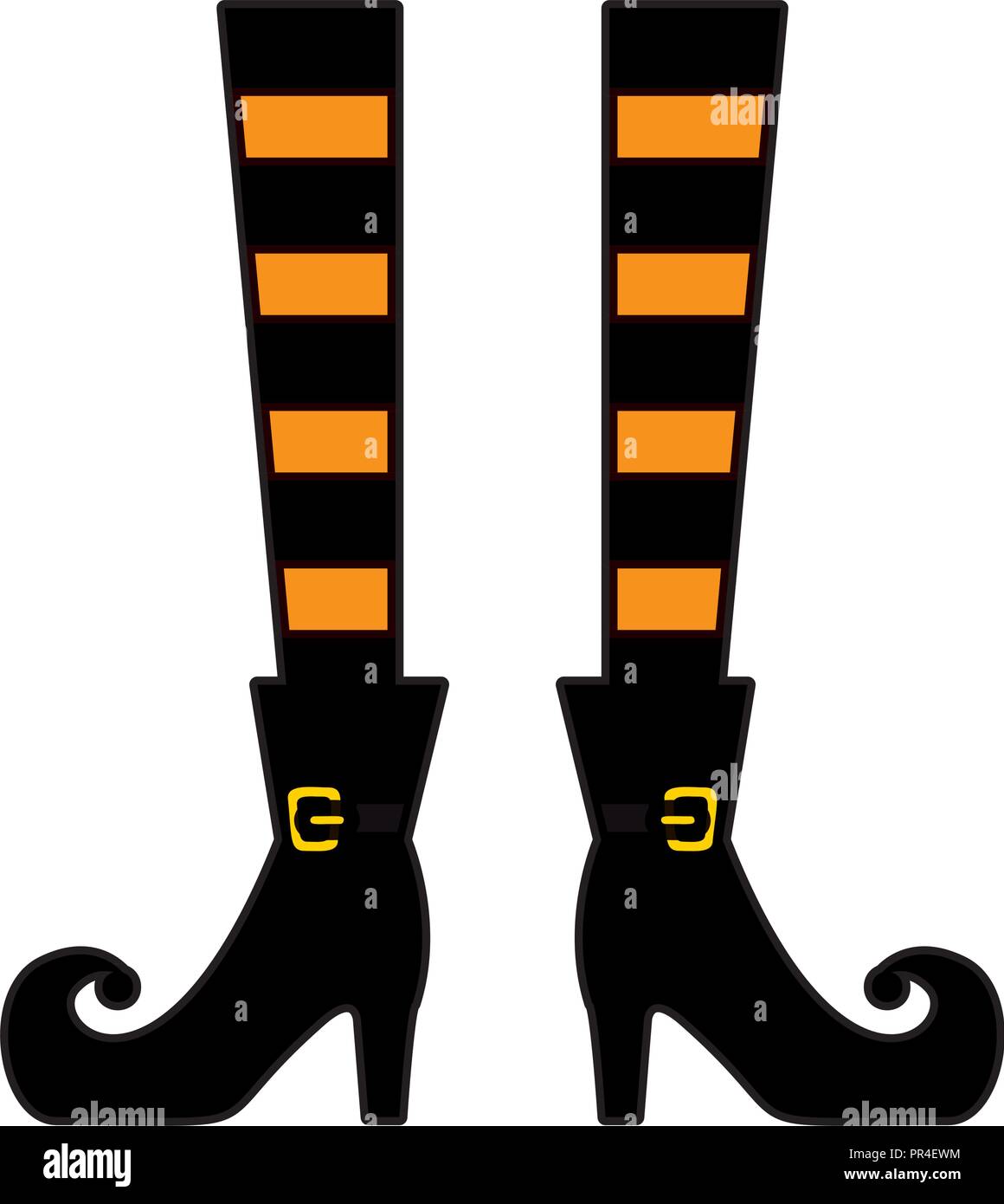 Bruja de Halloween piernas icono diseño ilustración vectorial Imagen Vector  de stock - Alamy