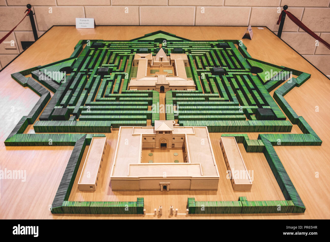 Modelo de arquitectura de la Masone Laberinto o Labirinto Della M Foto de stock