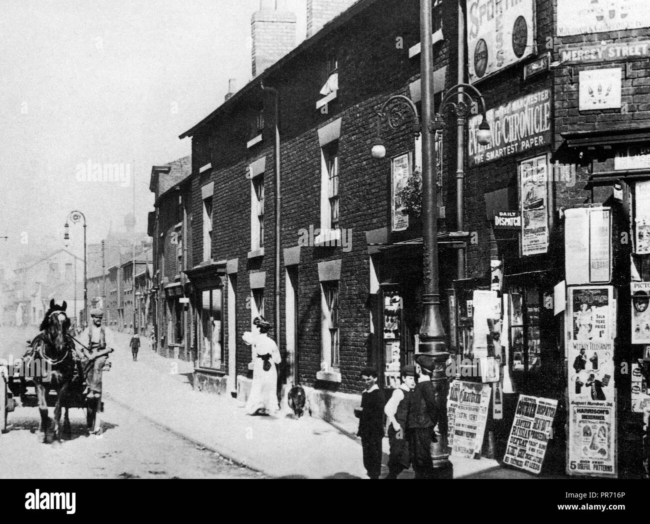 Church Street, Warrington a principios de 1900. Foto de stock