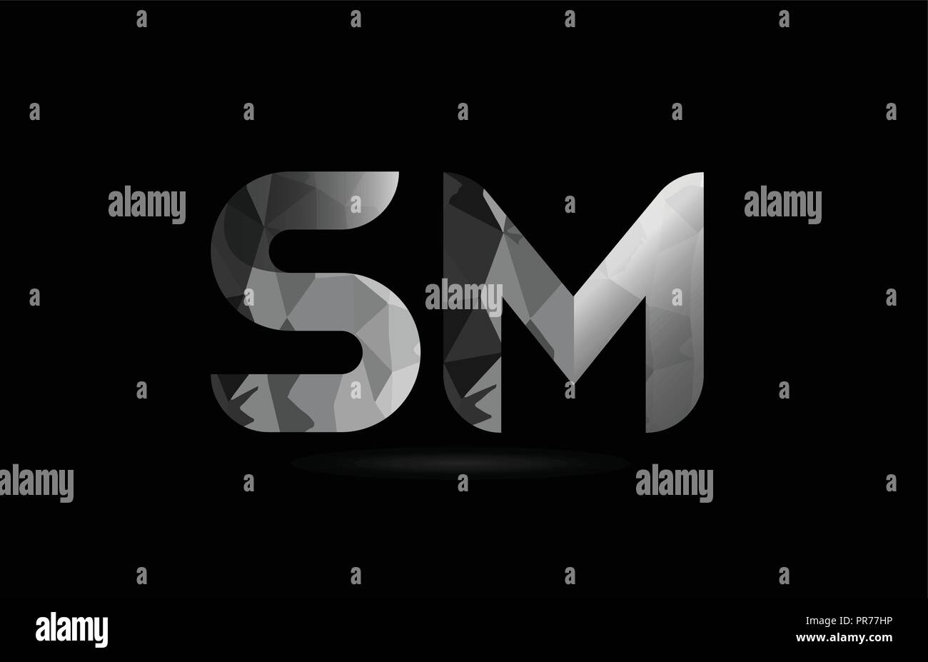 Blanco Y Negro Letra Del Alfabeto Sm S M Logo Diseno De Combinacion Adecuada Para Una Empresa O Negocio Imagen Vector De Stock Alamy