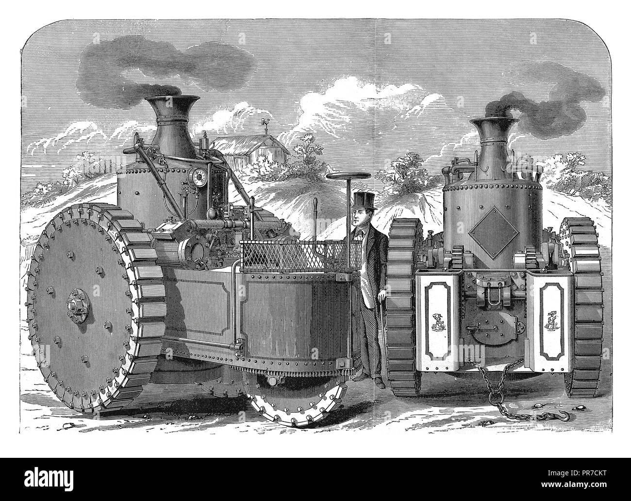 Ilustración del siglo XIX de la carretera vaporizador "América", inventado por el Sr. George W. Fitts a finales del siglo XIX, en Estados Unidos. Publicado en 'la práctica Foto de stock