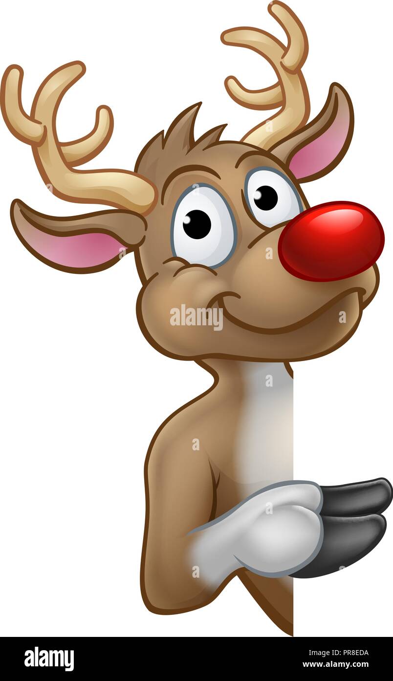 Personaje de dibujos animados de renos de Navidad Imagen Vector de stock -  Alamy