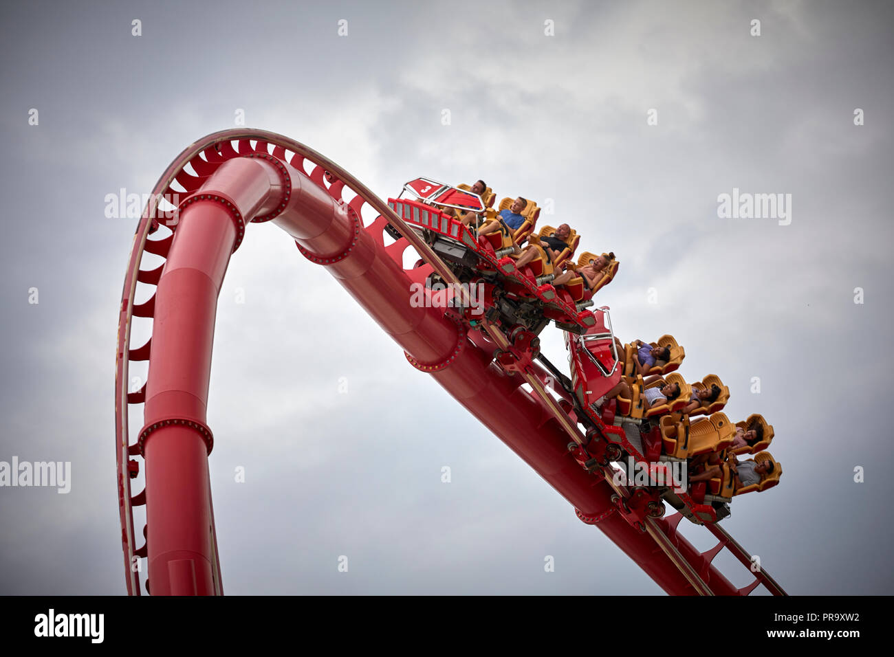 Rip Ride RockIt rollercoaster Foto de stock