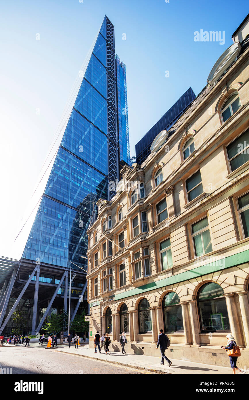 Europa, Reino Unido, Inglaterra, Londres, Leadenhall Street, el edificio Leadenhall aka el Cheesegrater Foto de stock