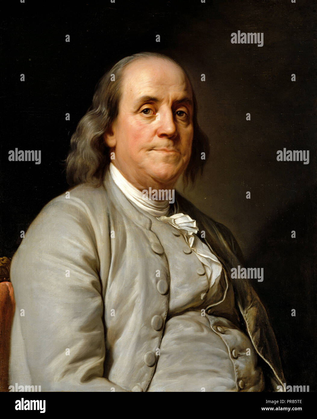 Joseph Duplessis, Benjamin Franklin, circa 1785 Óleo sobre lienzo, National Portrait Gallery, Washington, D.C., Estados Unidos. Foto de stock