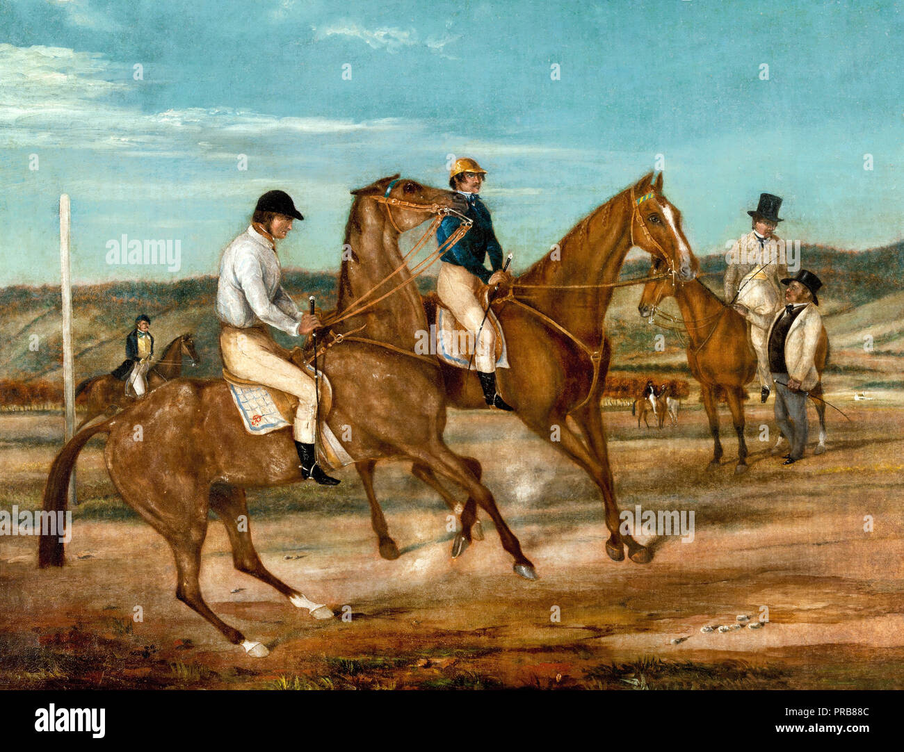 John M. Skipper, en el arranque de las manos. Circa 1850 Óleo sobre lienzo, Galería de Arte de Australia del Sur. Foto de stock