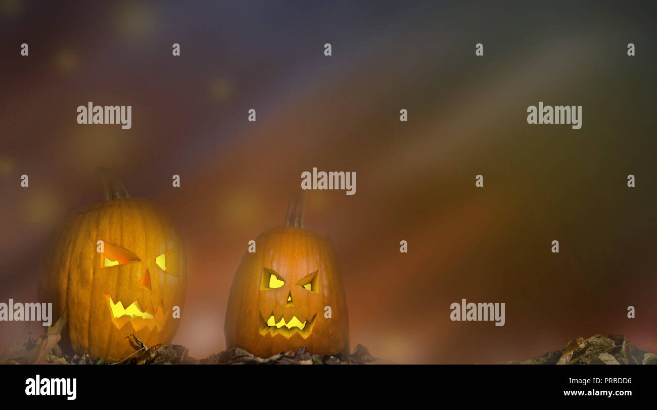 Fondo de Halloween. Los colores oscuros de fantasía terrorífica calabaza scary textura Foto de stock