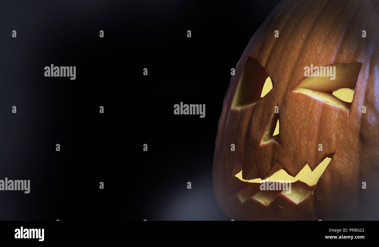 Halloween fondo negro oscuro. Spooky calabaza fantasy scary textura Foto de stock